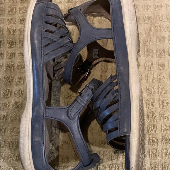 ECCO blue leather sandals, European size 38 - Picture 3 of 5